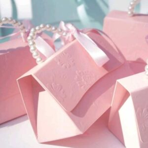 pink embossed gift box